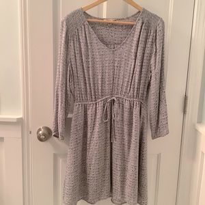 LUCKY BRAND gray / pink long sleeve shift dress size XL